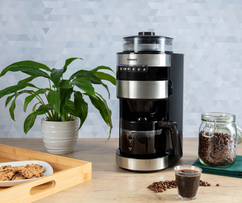 een miljard Spanning botsing Grind & Brew TGB0801S geschikt voor koffiebonen en filterkoffie van Tomado